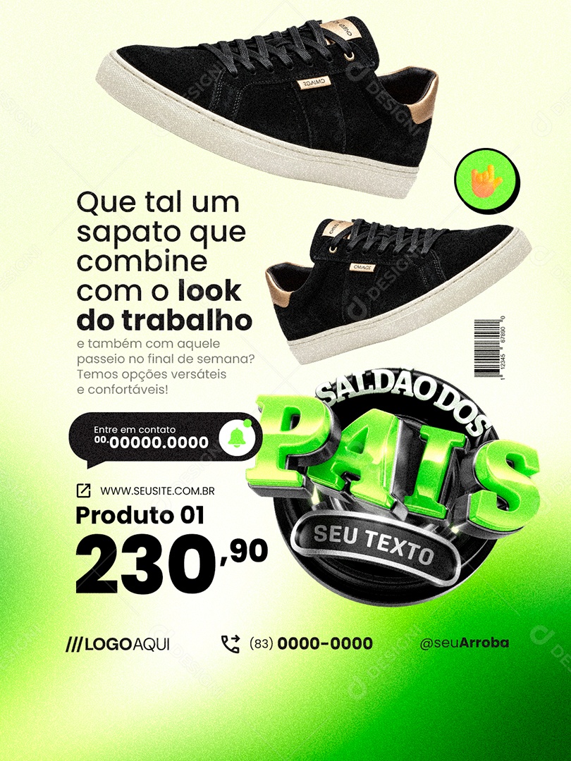 Sapataria Saldão dos Pais Look do Trabalho Social Media PSD Editável