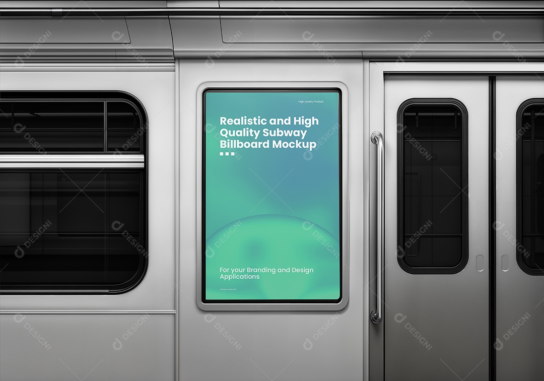 Mockup Anúncio Publicitário Em Metrô PSD Editável