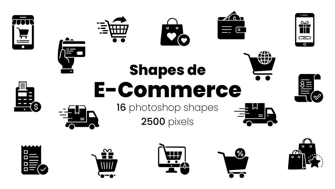 Conjunto de Ícones E-commerce Shapes CSH