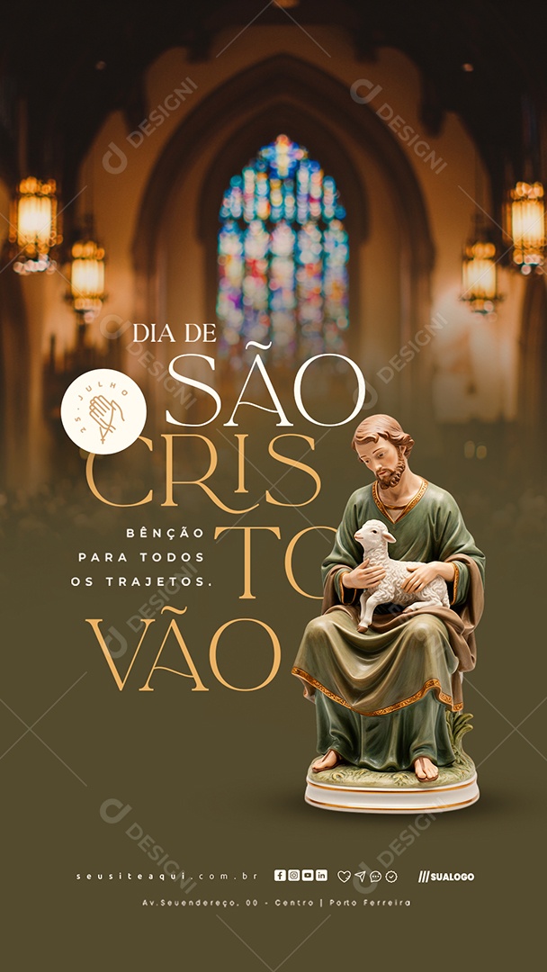Story Dia de São Cristóvão 25 de Julho Social Media PSD Editável