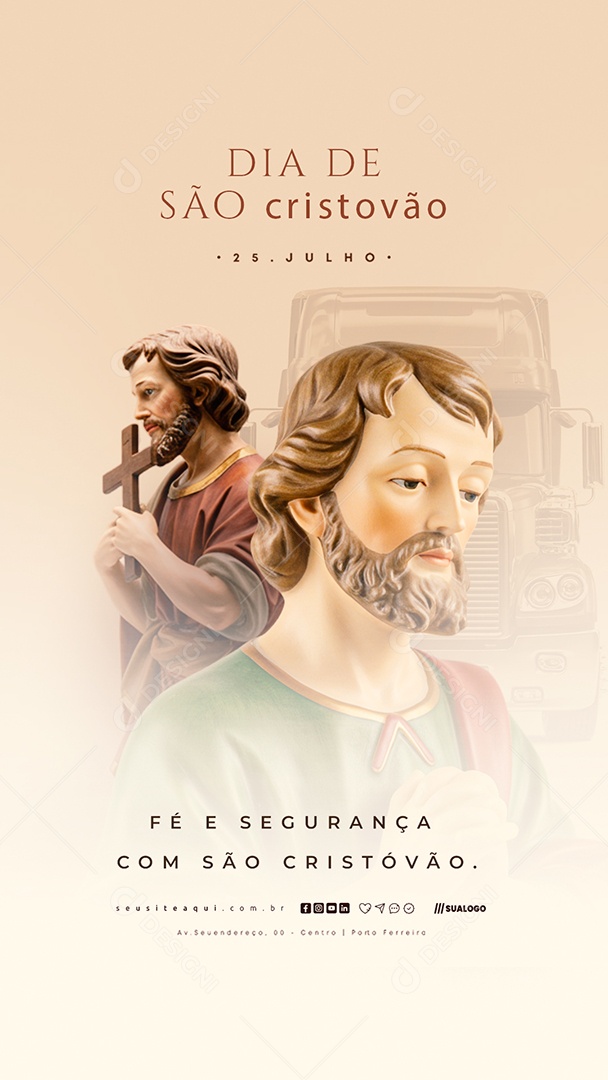 Story Dia de São Cristóvão 25 de Julho Social Media PSD Editável