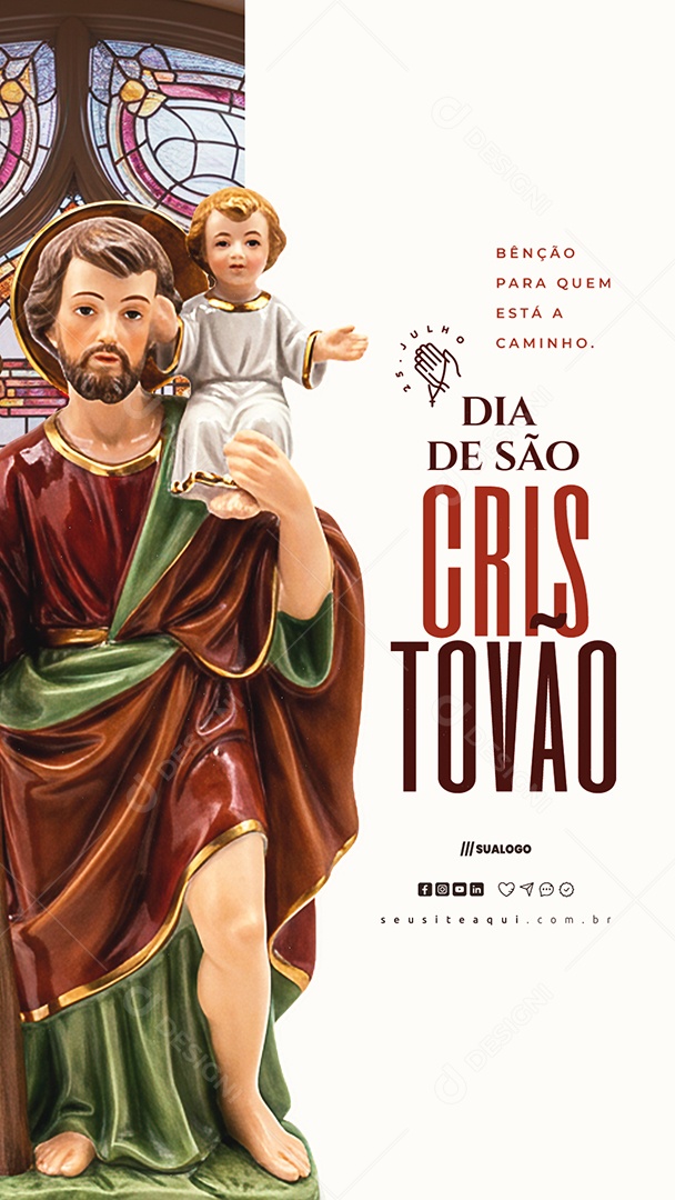 Story Dia de São Cristóvão 25 de Julho Social Media PSD Editável