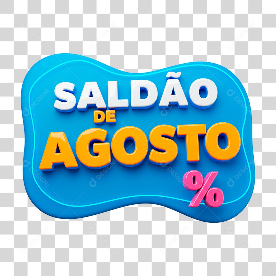 Selo 3D Saldão de Agosta PNG Transparente