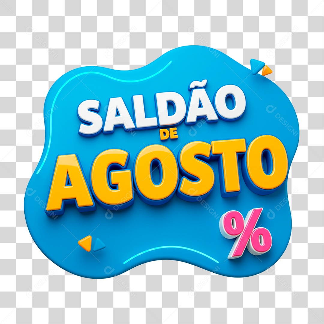 Selo 3D Saldão de Agosta PNG Transparente