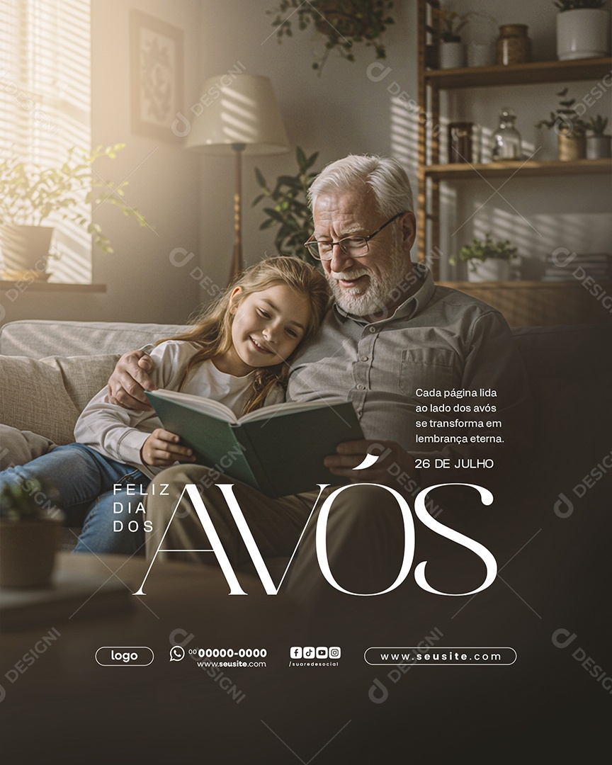 Dia dos Avós 26 de Julho Social Media PSD Editável