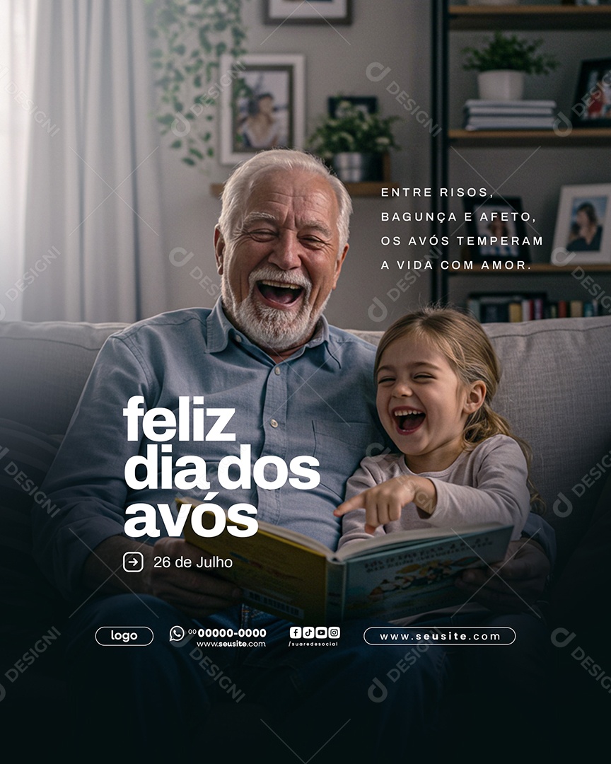 Dia dos Avós 26 de Julho Social Media PSD Editável