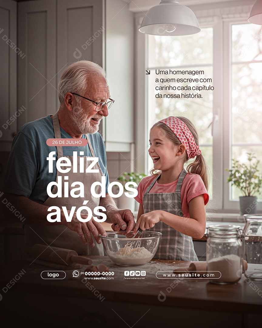 Dia dos Avós 26 de Julho Social Media PSD Editável