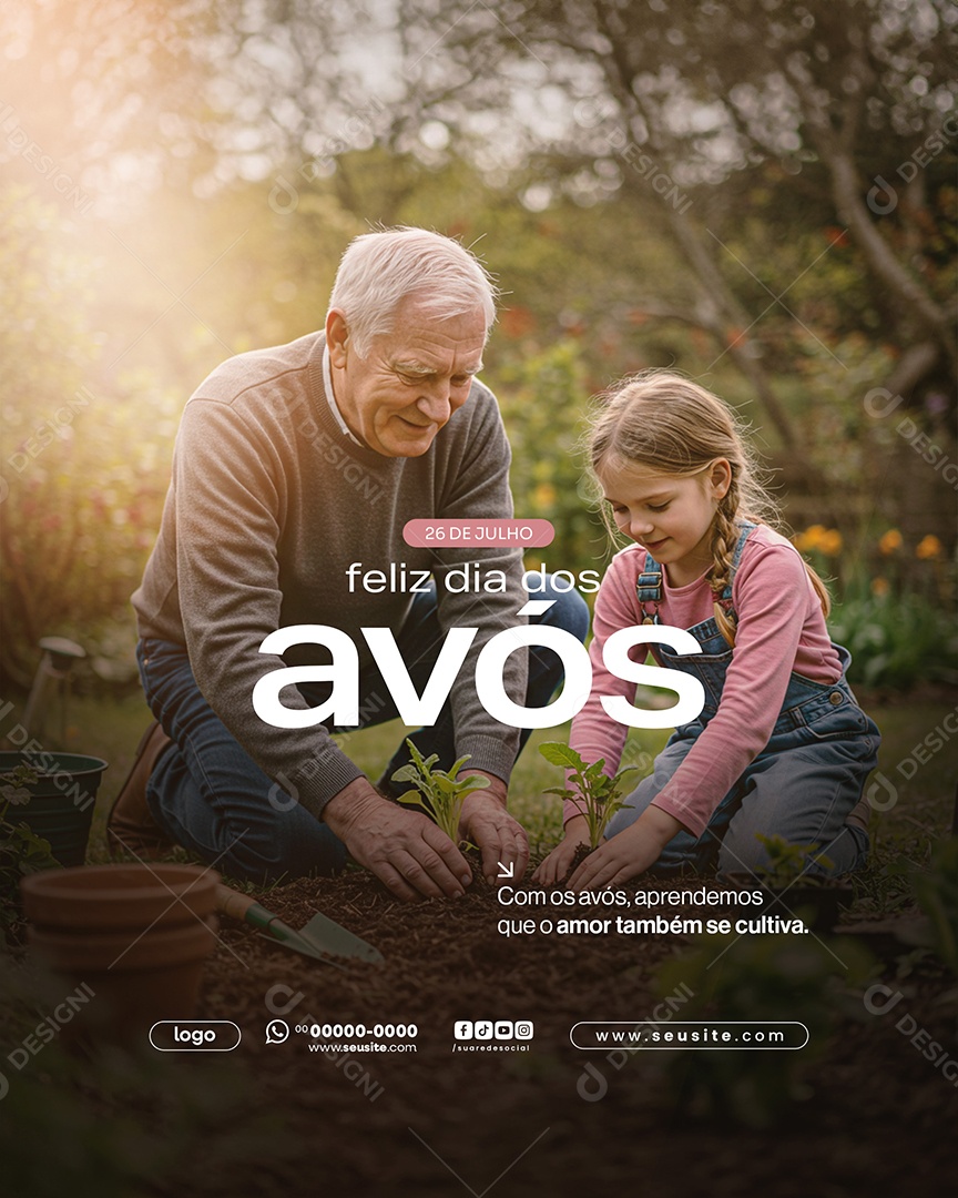 Dia dos Avós 26 de Julho Social Media PSD Editável