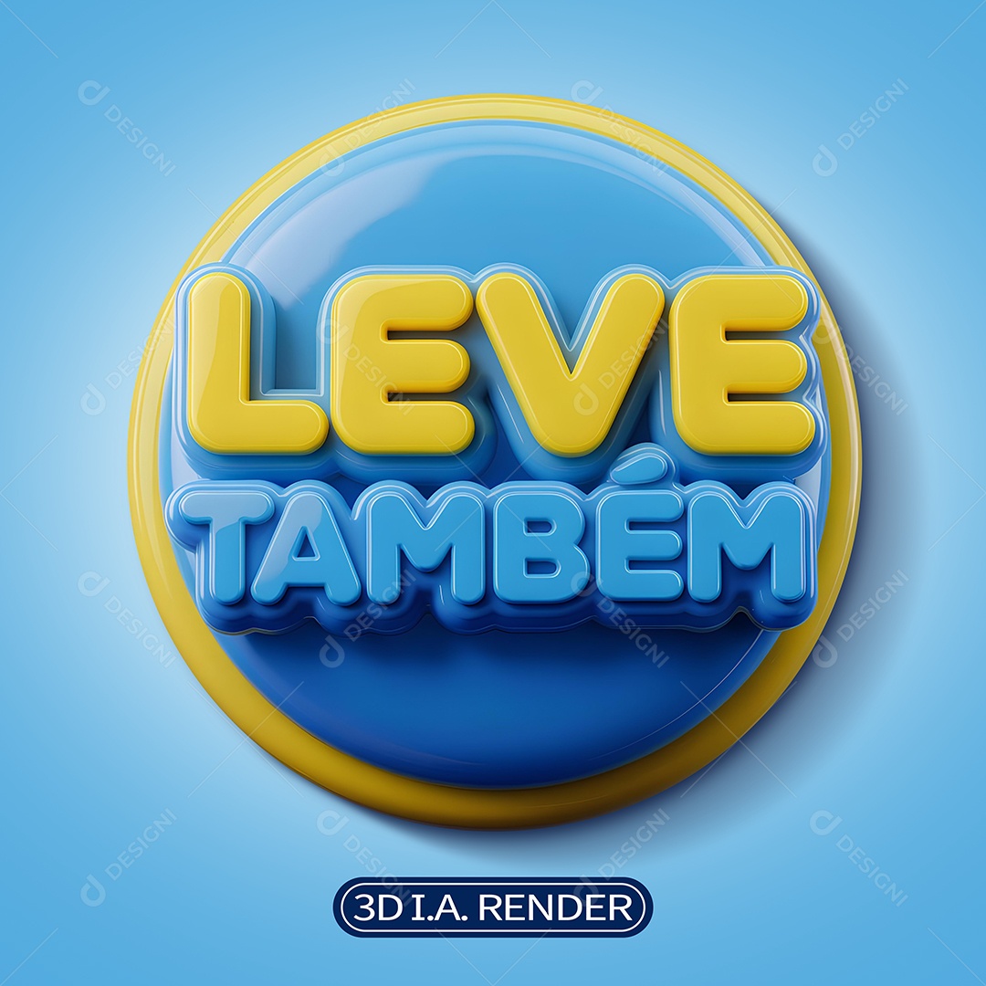 Selo 3D Leve Também para Composição PSD