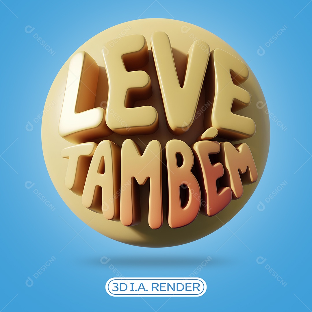 Selo 3D Leve Também para Composição PSD