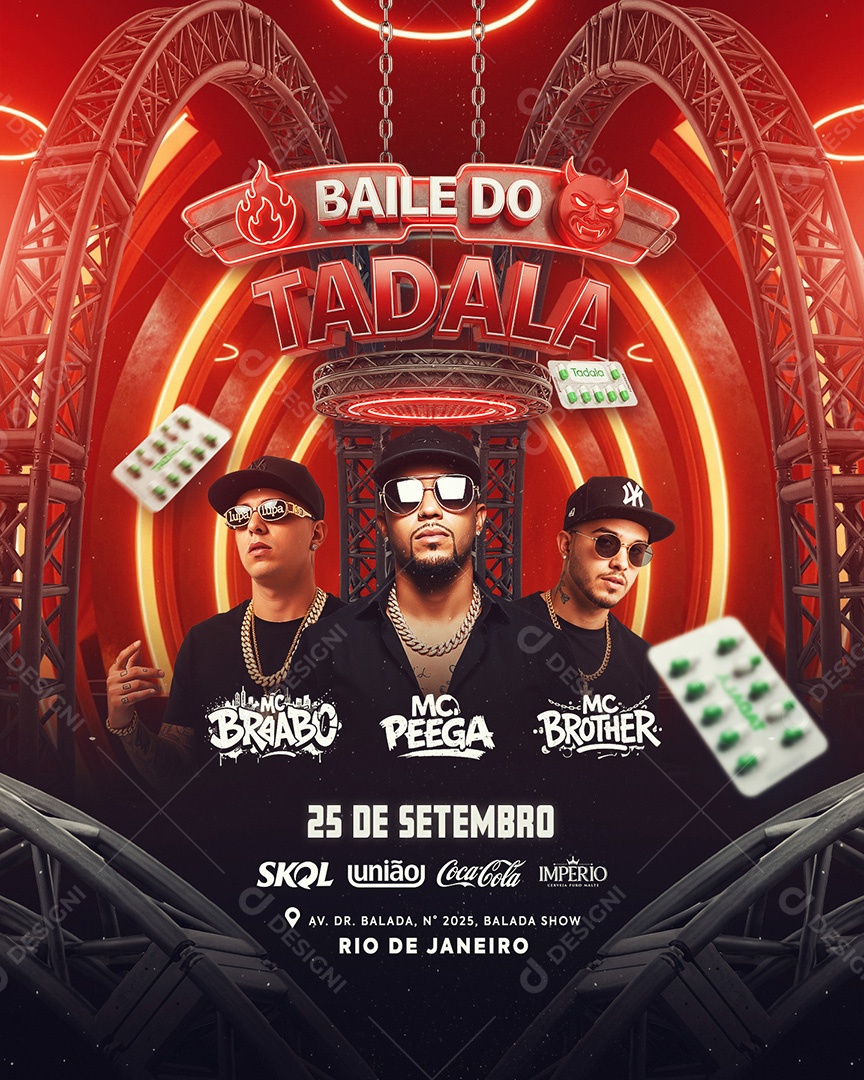 Flyer Baile Do Tadala Social Media Feed PSD Editável