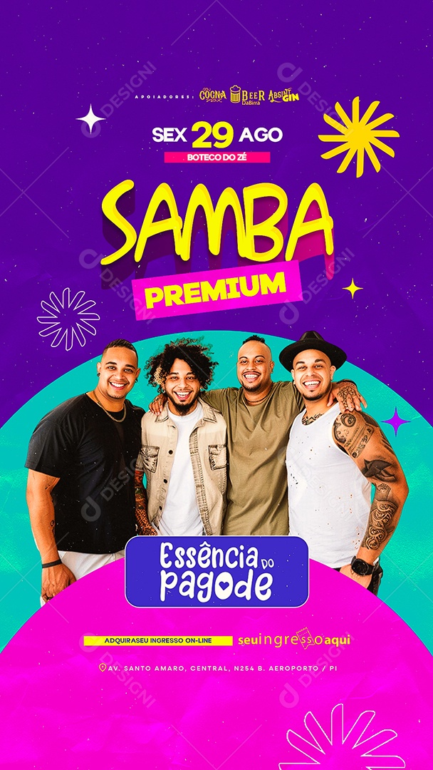 Story Flyer Samba Premium Social Media PSD Editável