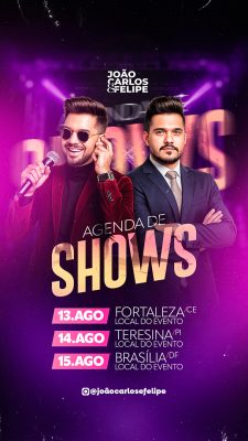 Story Flyer Agenda de Shows Social Media PSD Editável