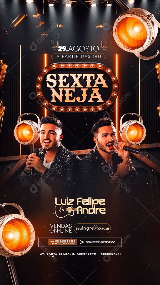 Story Flyer Sexta Neja Social Media PSD Editável