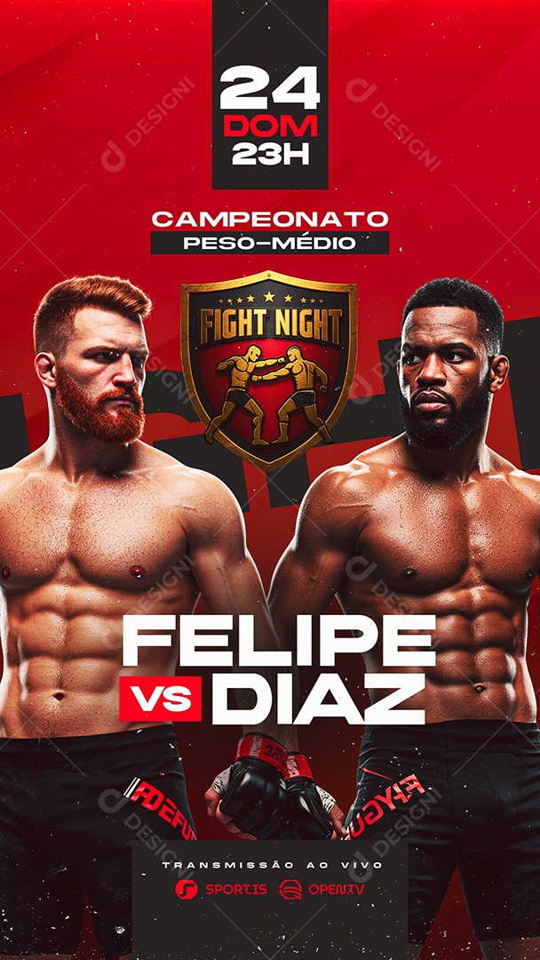 Story Campeonato Peso Médio Social Media PSD Editável