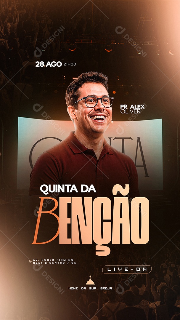 Story Flyer Gospel Quinta da Benção Social Media PSD Editável