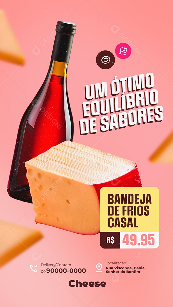 Story Empório Um Ótimo Equilíbrio de Sabores Social Media PSD Editável