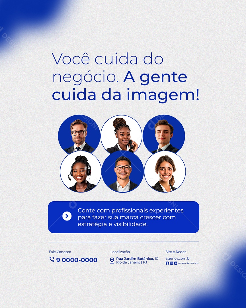 Agência de Publicidade Você Cuida do Negócio Social Media PSD Editável