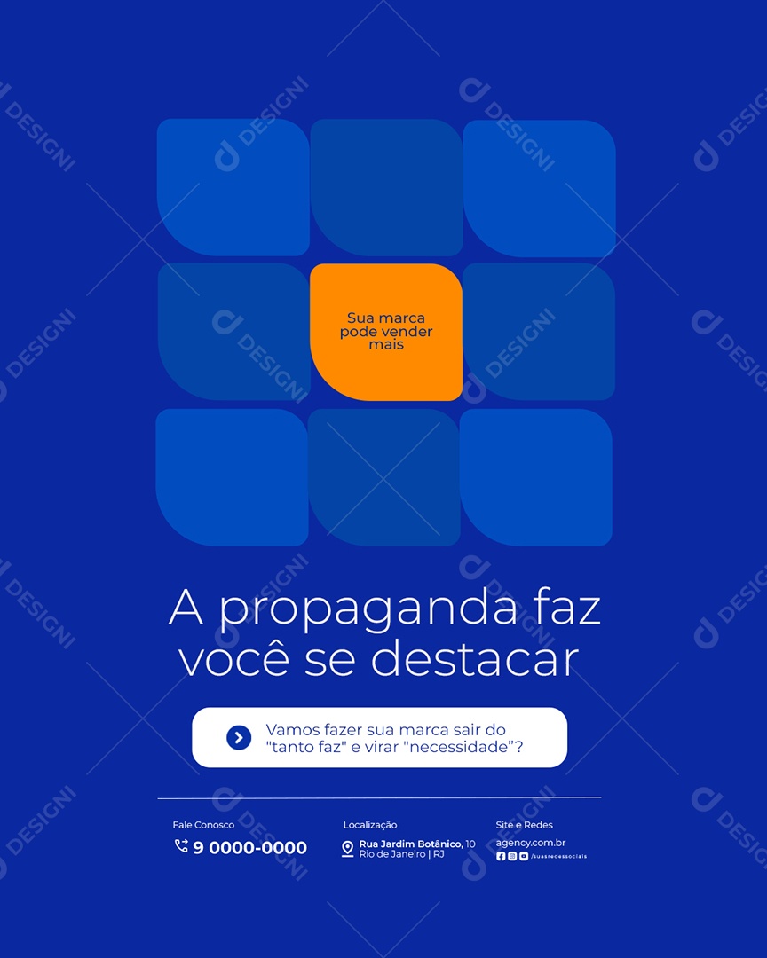 Agência de Publicidade A Propaganda Faz Você se Destacar Social Media PSD Editável