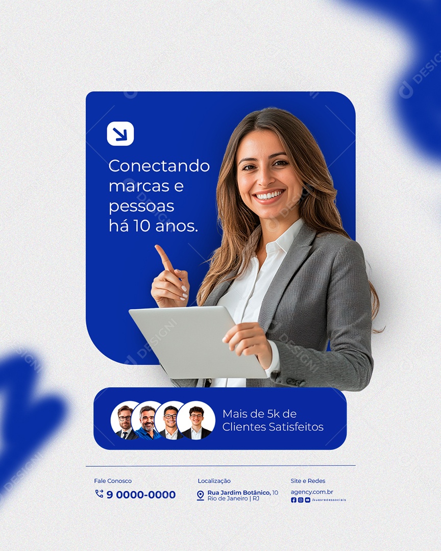 Agência de Publicidade Conectando Marcas Social Media PSD Editável