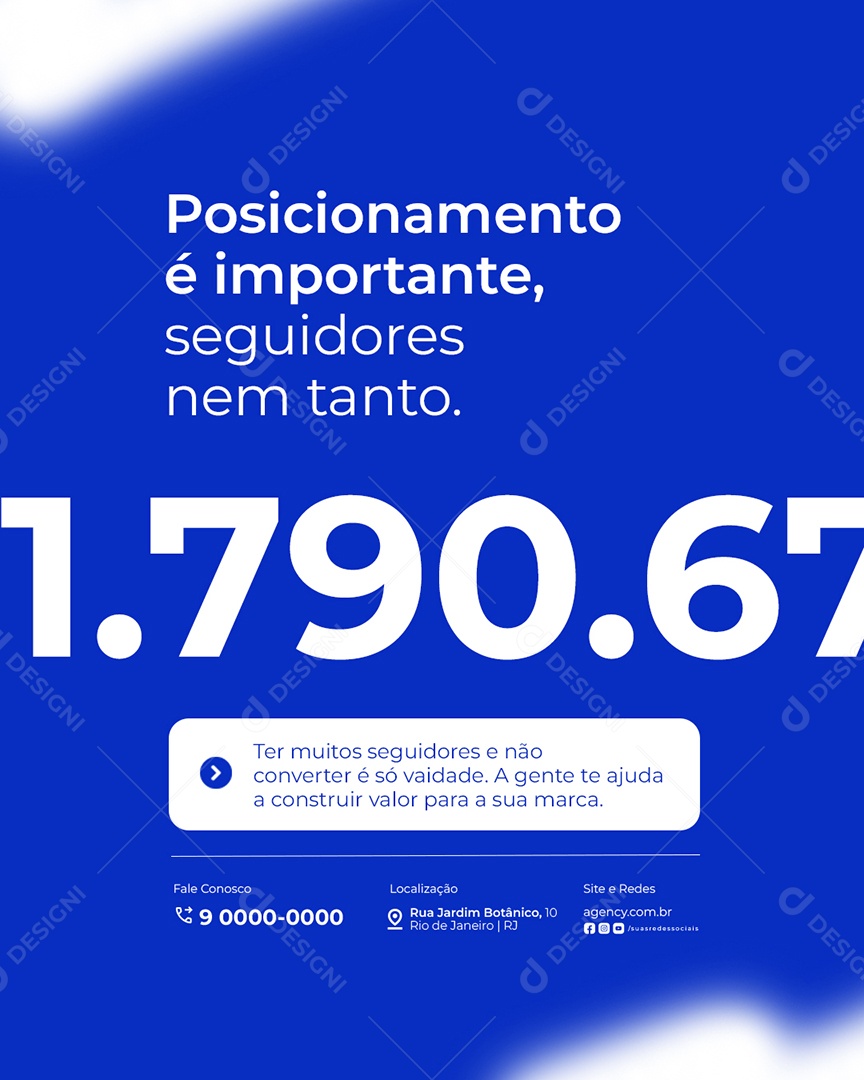 Agência de Publicidade Posicionamento é Importante Social Media PSD Editável