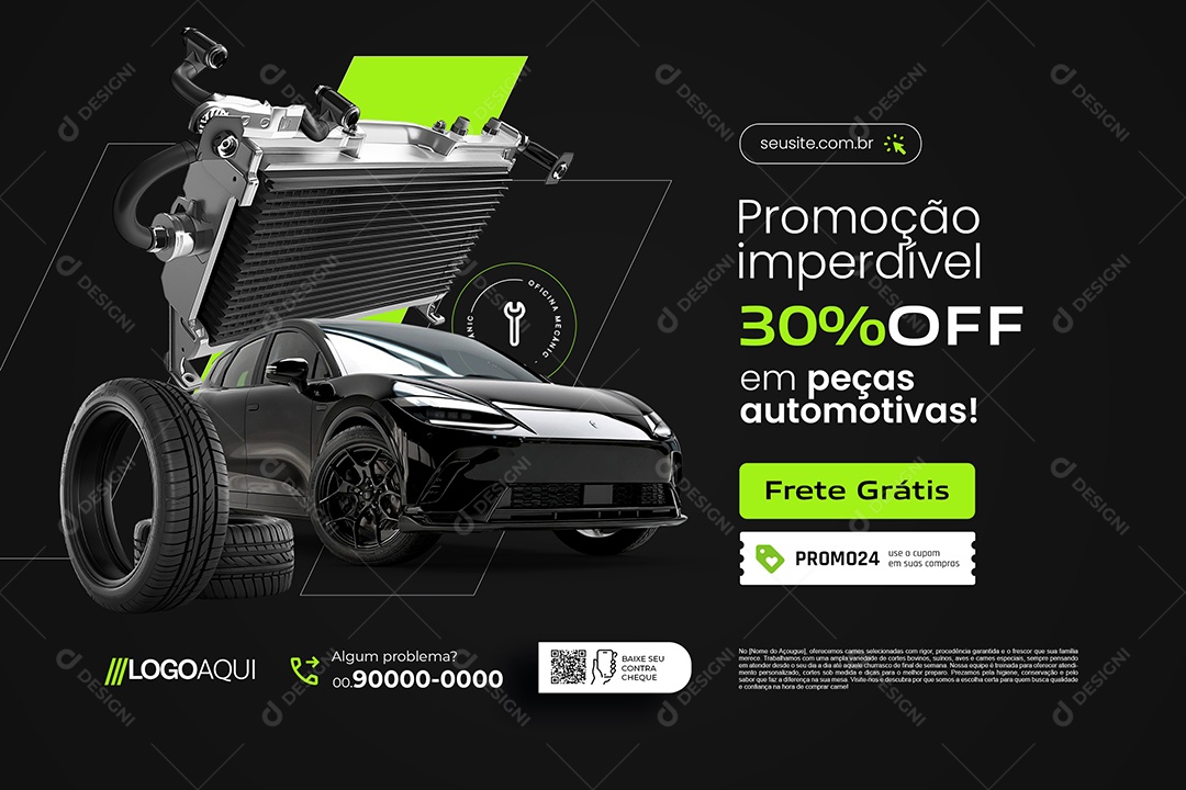 Banner Oficina Promoção Imperdível Social Media PSD Editável
