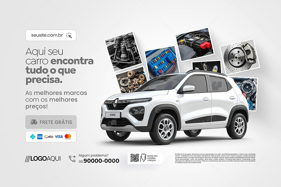 Banner Oficina Mecânica As Melhores Marcas Social Media PSD Editável