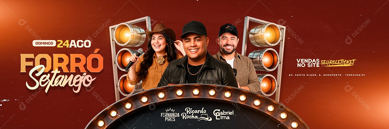 Carrossel Flyer Forró Sertanejo Social Media PSD Editável