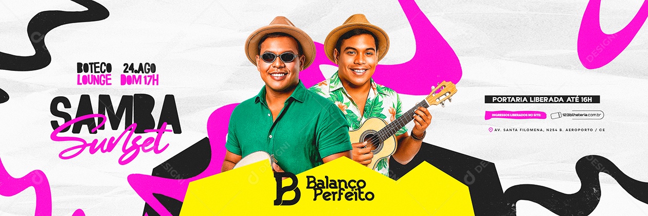 Carrossel Flyer Samba Sunset Social Media PSD Editável