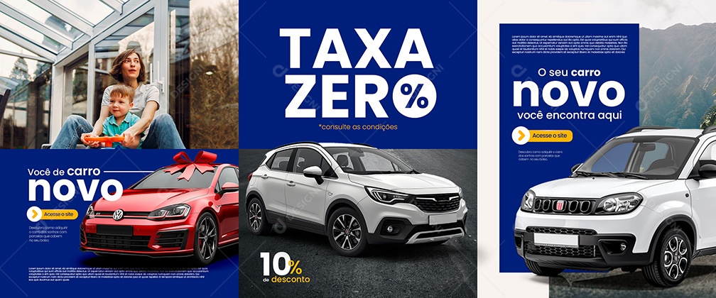 Carrossel Concessionária Você de Carro Novo Social Media PSD Editável