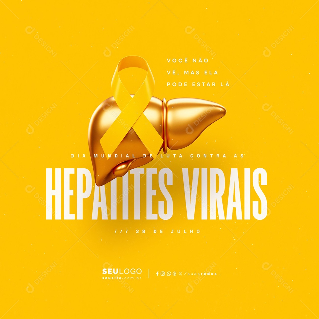 Dia Mundial de Luta Contra as Hepatites Virais 28 de Julho Social Media PSD Editável