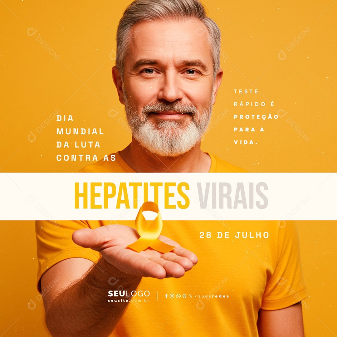 Dia Mundial de Luta Contra as Hepatites Virais 28 de Julho Social Media PSD Editável