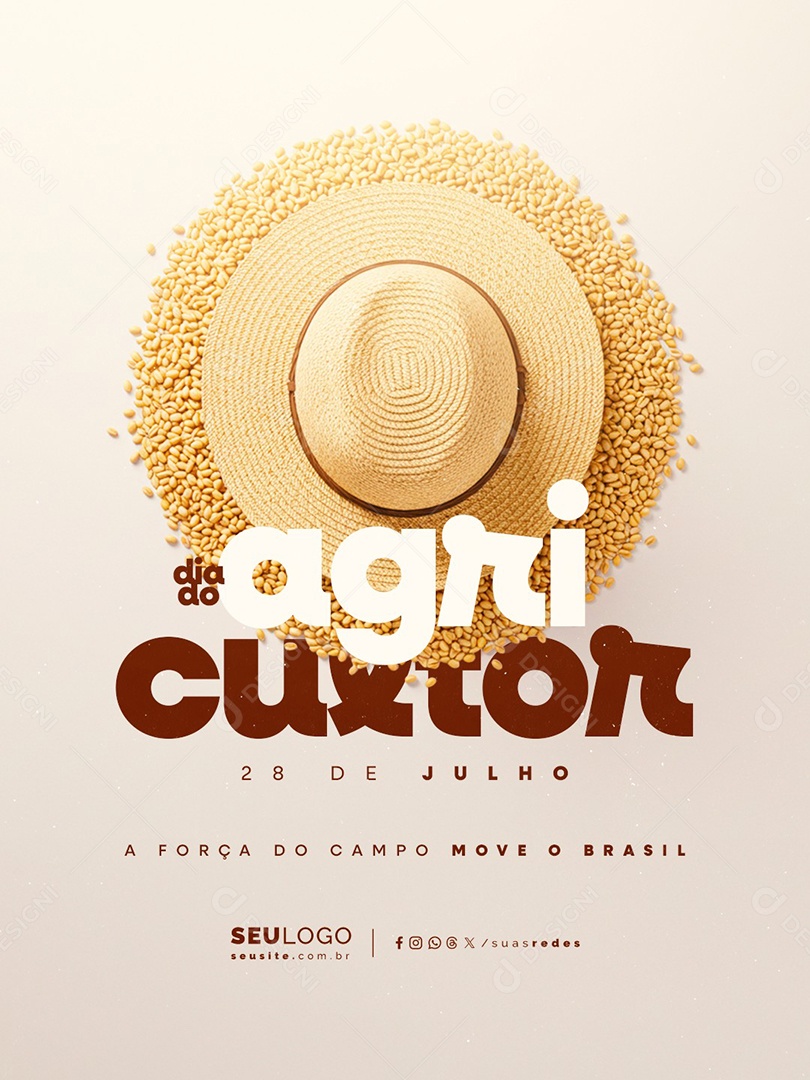 Dia do Agricultor 28 de Julho Social Media PSD Editável