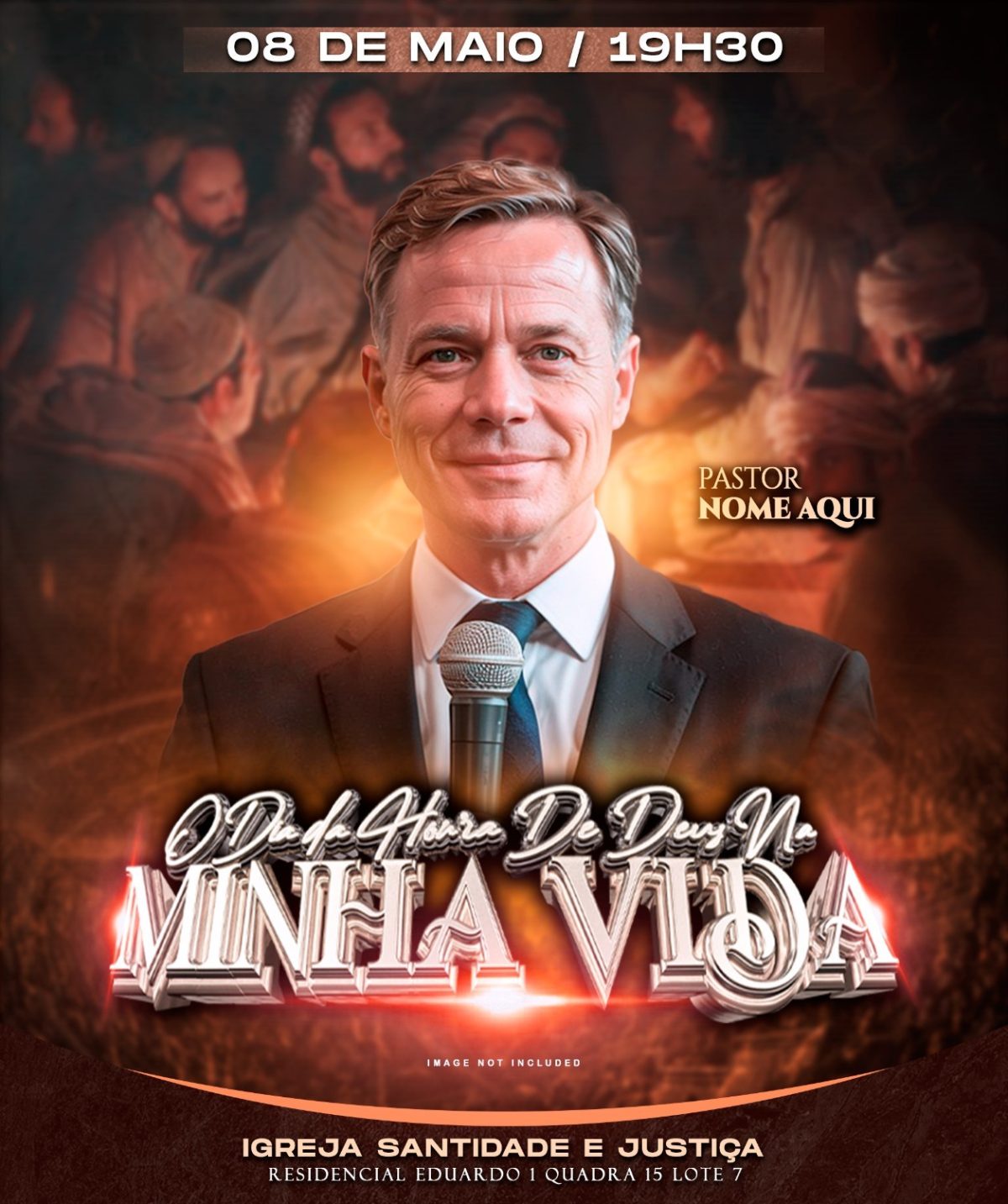 Evento Igreja Santidade e Justiça 08 de Maio 19h30 PSD Editável