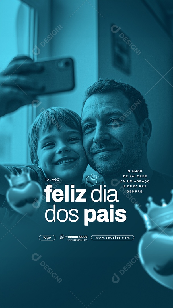 Story Feliz Dia Dos Pais 11 de Agosto Social Media PSD Editável