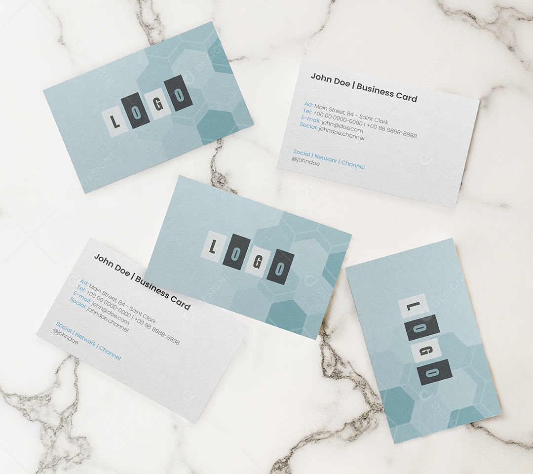 Mockup Cartão de Negócio PSD Editável