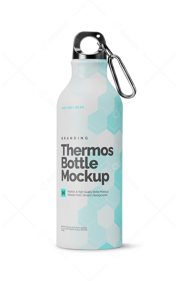 Garrafinha Térmica Mockup PSD Editável
