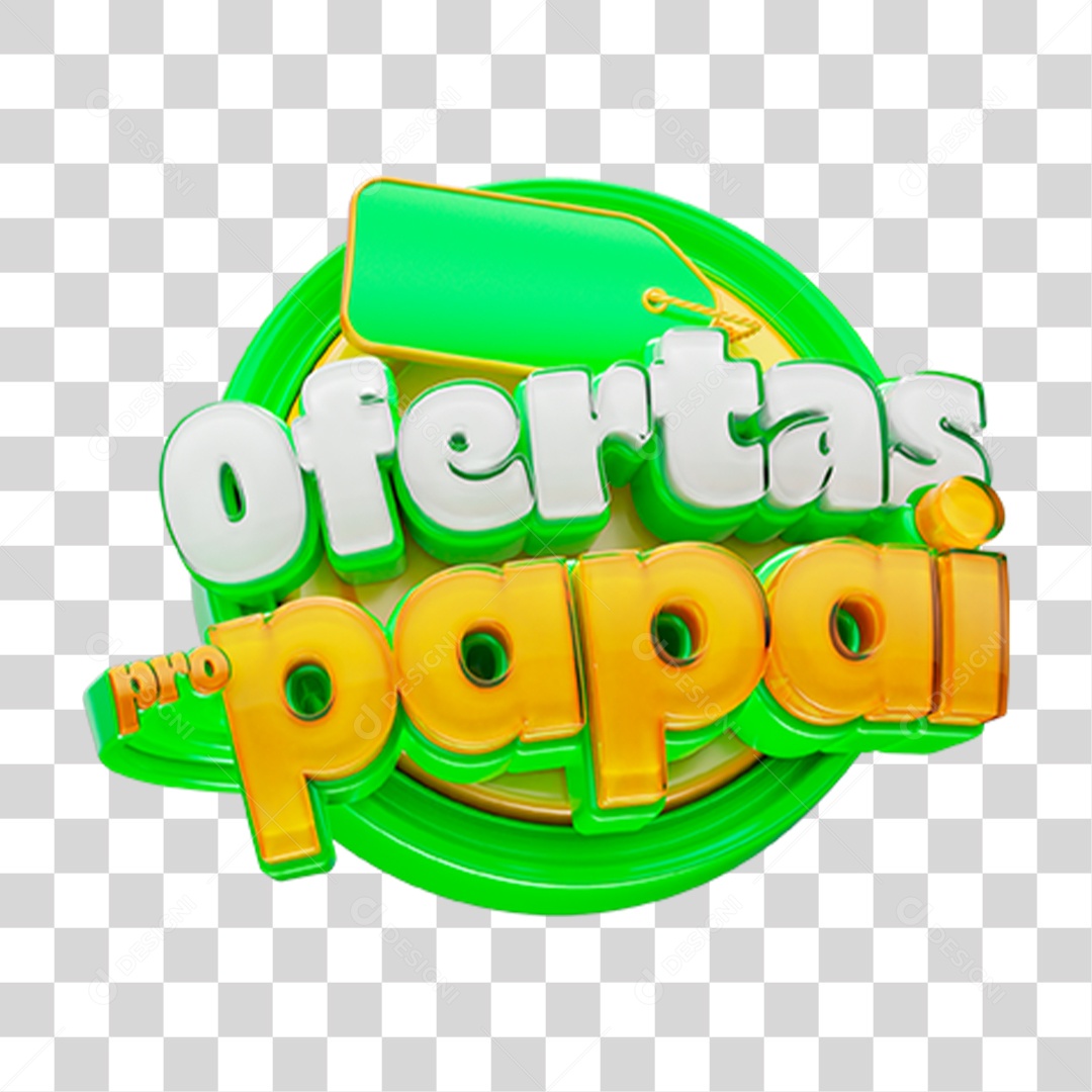 Selo 3D Ofertas Pro Papai PNG Transparente