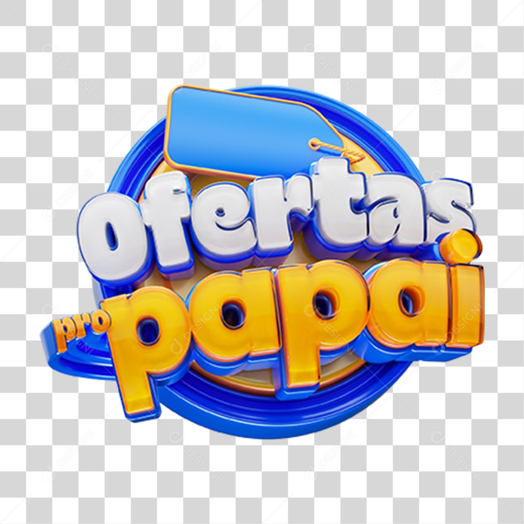 Selo 3D Ofertas Pro Papai PNG Transparente