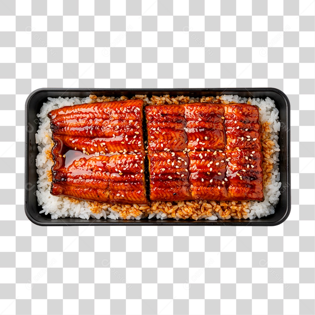 Tigela de Enguia Grelhada PNG Transparente