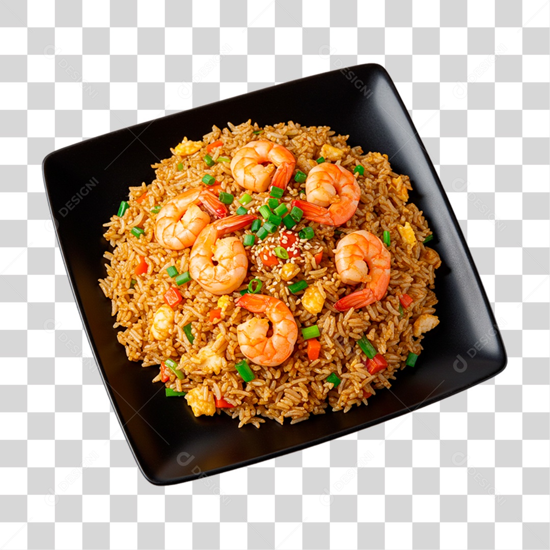 Prato de Arroz Frito Tailandês PNG Transparente