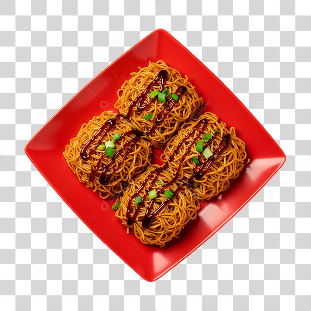Prato de Chow Mein PNG Transparente