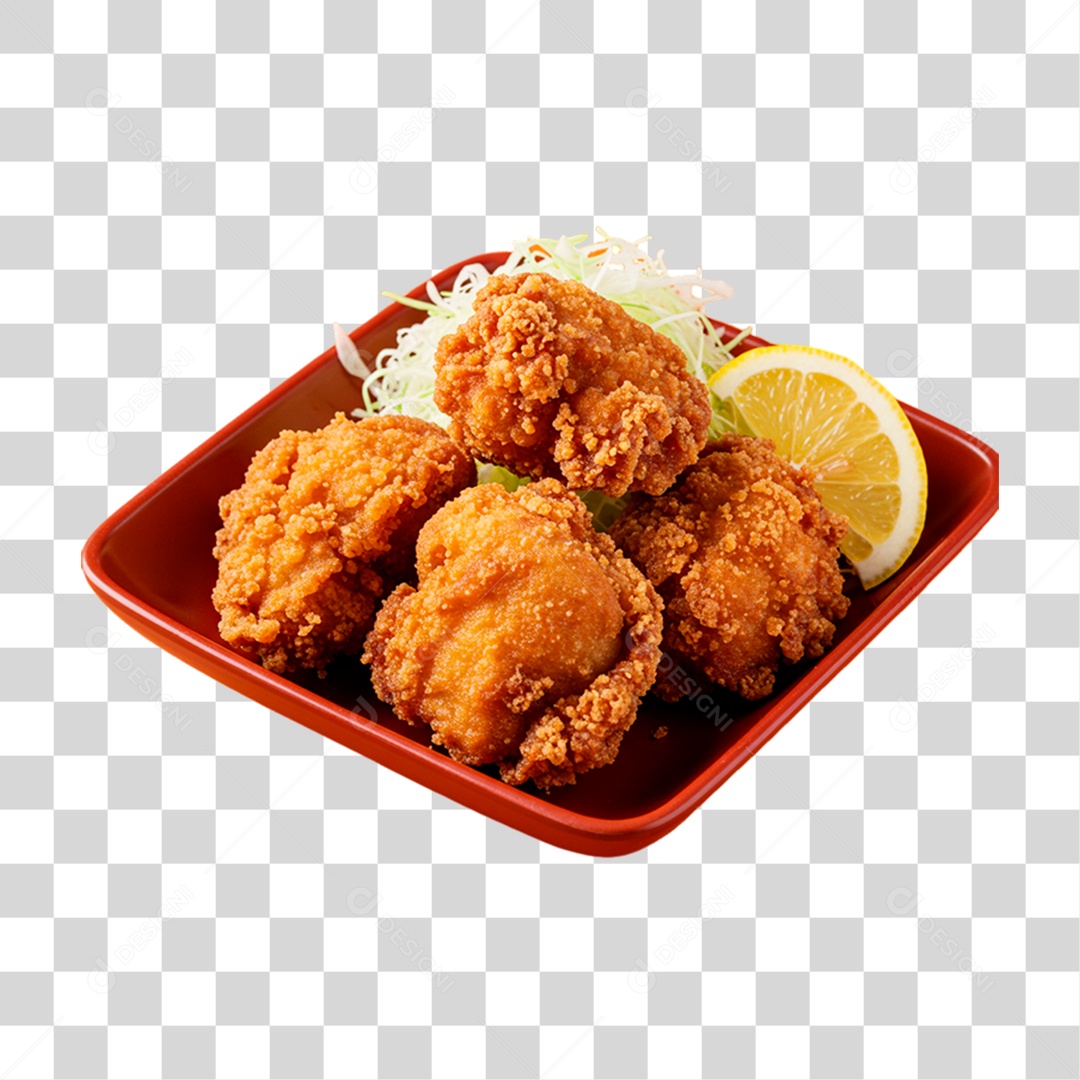 Prato de Karaage Japonês PNG Transparente