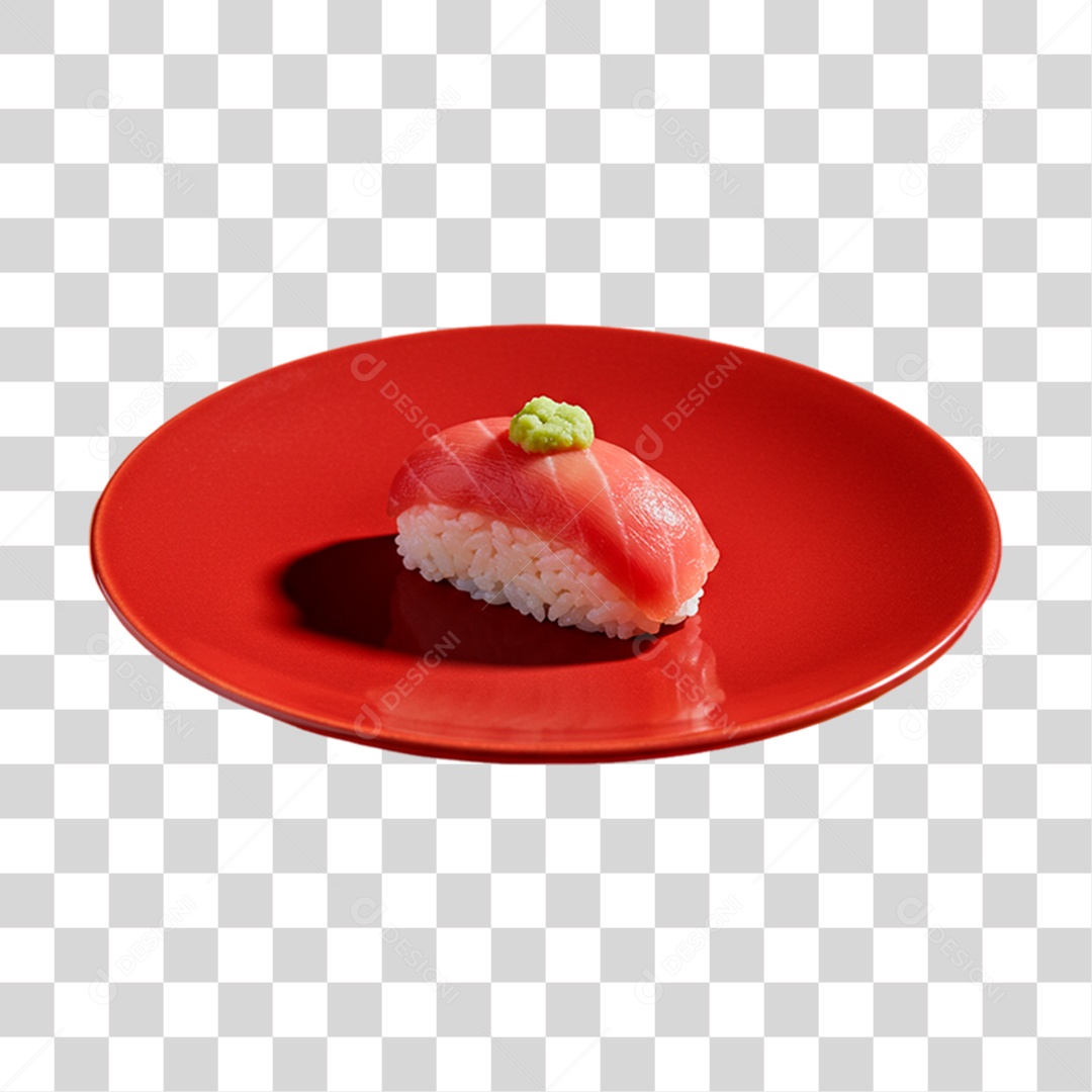 Prato de Sushi Nigiri PNG Transparente