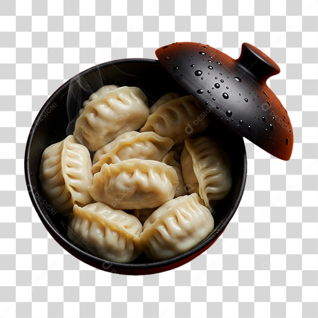 Tigela de Pãezinhos Chineses PNG Transparente