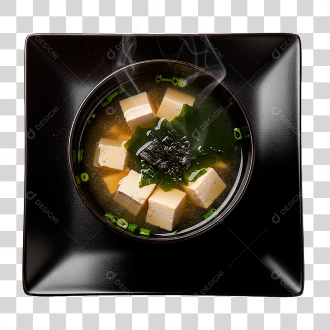 Tigela de Sopa Missô PNG Transparente