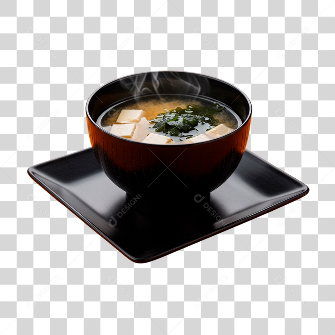 Tigela de Sopa Missô PNG Transparente