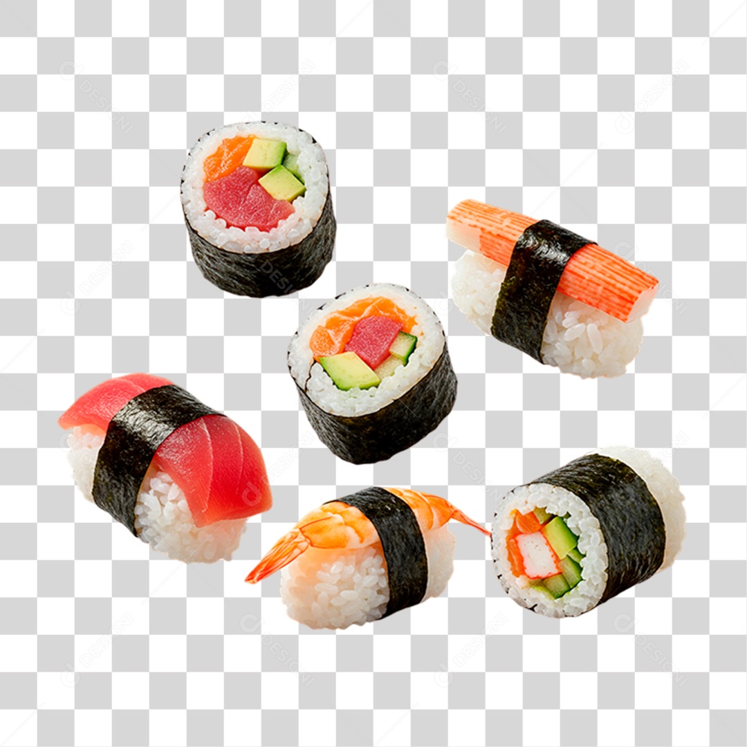 Sushi de Rodelas PNG Transparente