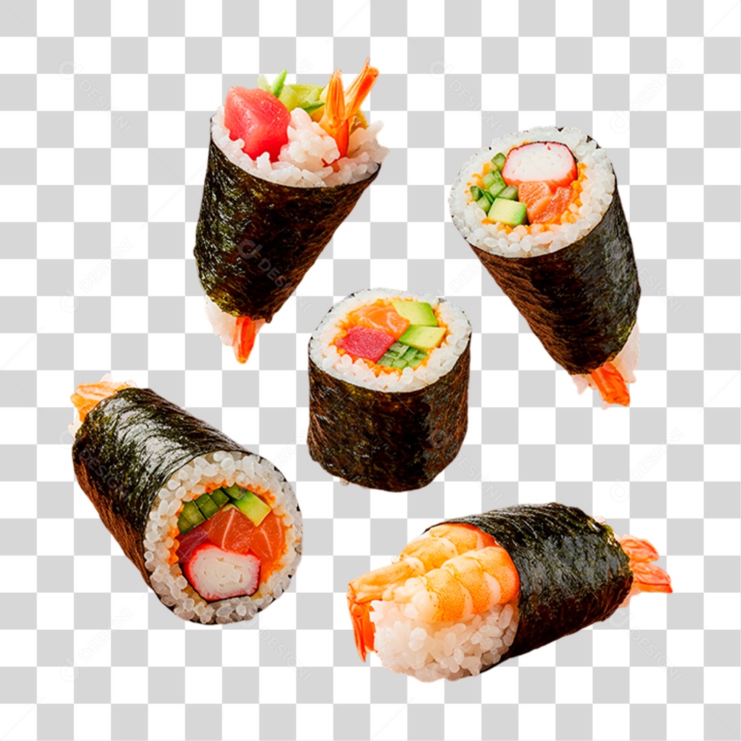 Sushi de Rodelas PNG Transparente