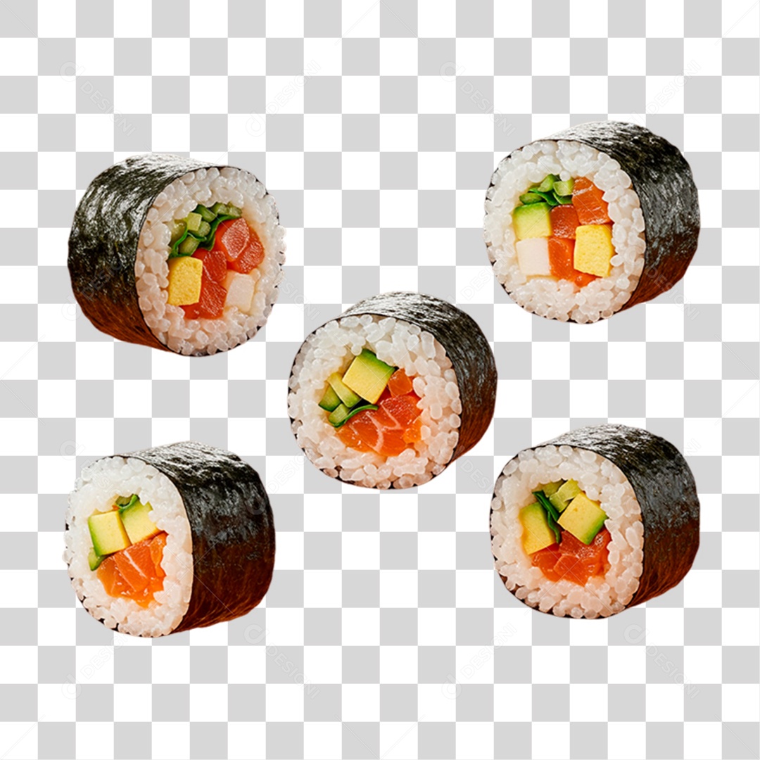 Sushi de Rodelas PNG Transparente